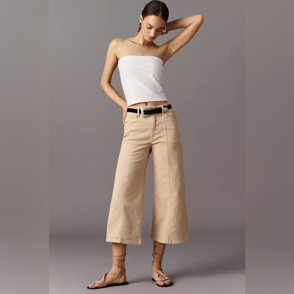 Anthropologie Denim - NWT! Anthro The Delaney Crop Clean-Seamed High-Rise Wide-Leg Jeans by Maeve - 🏆🍊